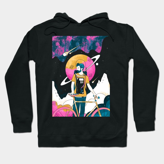 The space messenger Hoodie by Swadeillustrations